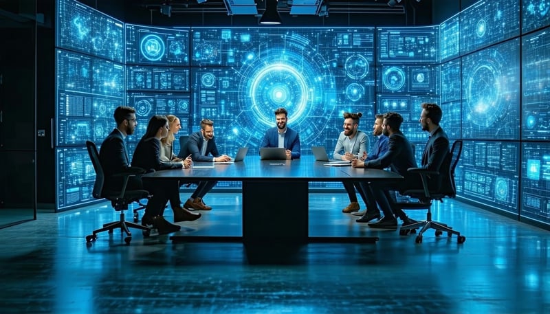 AimNity AI team collaborating on AI automation solutions