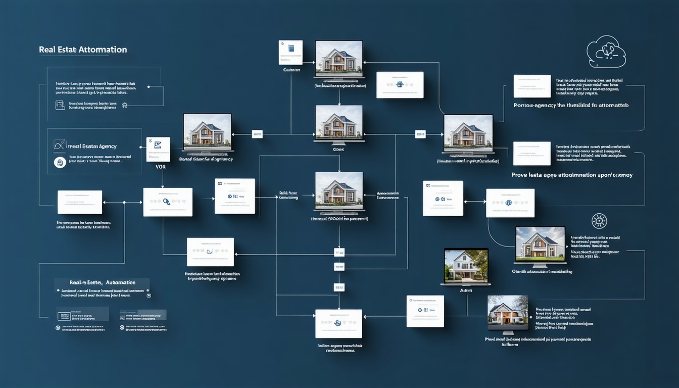 Workflow automation diagram for a real estate agency